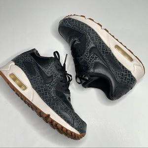 Nike Air Max 90 Gum Leather Croc Embossed Sneaker